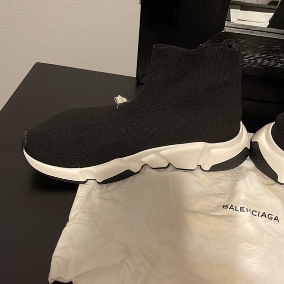 Noir bleu Balenciaga sock sneakers - Picture 4 of 12